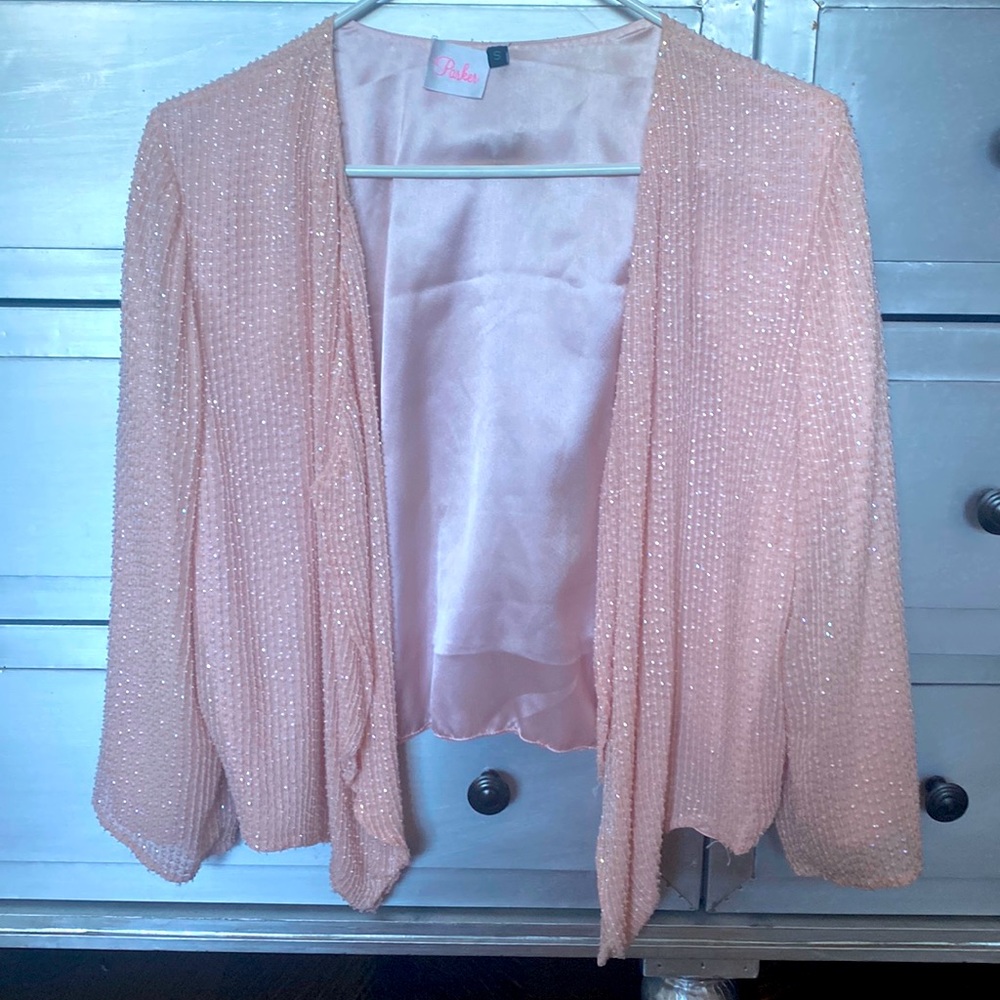 Parker pink beaded jacket